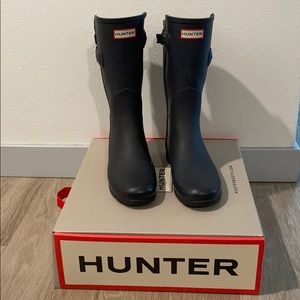Hunter Refined Fit Short Rain Boots (Slate/Black)